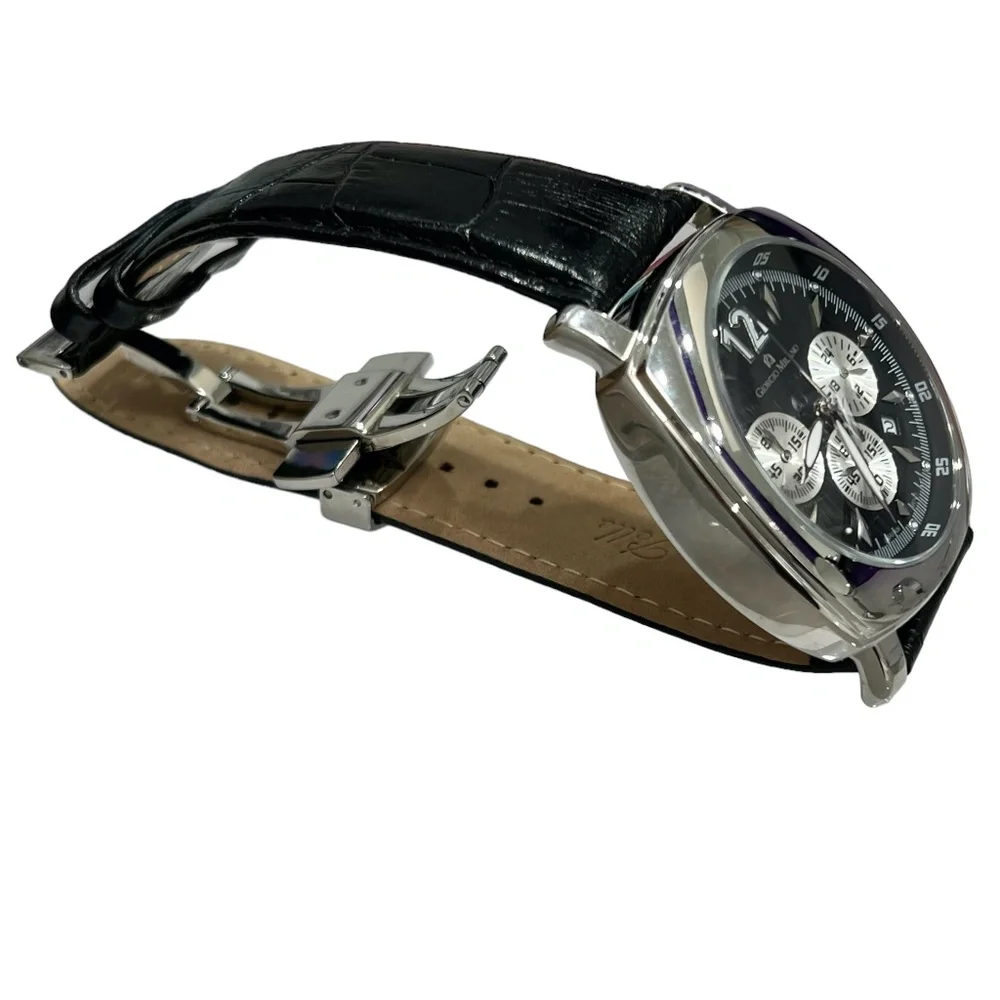 GIORGIO MILANO STAINLESS STEEL BLACK DIAL QUARTZ WATCH 864ST032